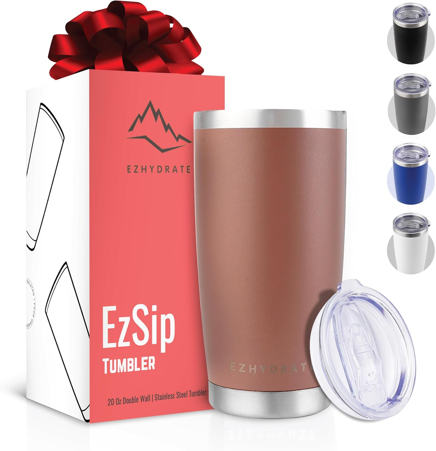 20 Oz Tumbler with Lid - Stainless Steel Vacuum Insulated Coffee Travel Mug Doub