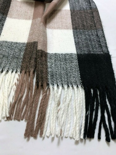 Mens Womens Pashmina Plaid Tartan Fringe Long Warm Scarf Shawl Wrap NEW #M116 - Picture 33 of 35