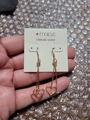 Macys Sterlingsilber Ohrhänger Herz