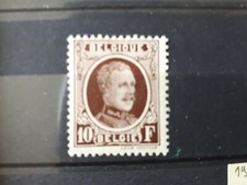 timbres belgique : Roi Albert Ier 1927 COB n° 210 NEUF *