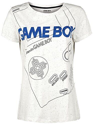 Nintendo: Gameboy Line Grey (T-Shirt Donna Tg.Xs) Tshirt NEUF - Photo 1/1