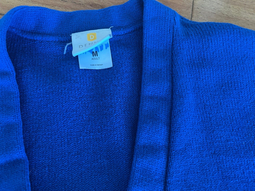 DENNIS UNIFORM Adult V-neck Button Front Cardigan Mayfair Blue; Medium *READ* - Picture 5 of 10