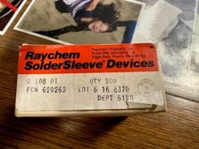 RAYCHEM TE CONNECTIVITY SOLDER SLEEVE ELECTRICAL CONNECTORS #D-108-01 BOX OF 200