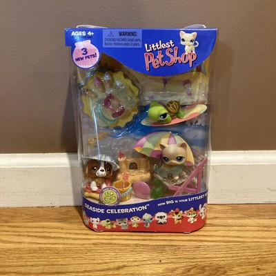 Littlest Pet Shop Seaside Celebration Vers 2 228 Cat 229 Dog 230 Turtle NIB NRFB