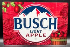 Busch Light Apple Beer SIGN Man Cave Garage Bar 12x18