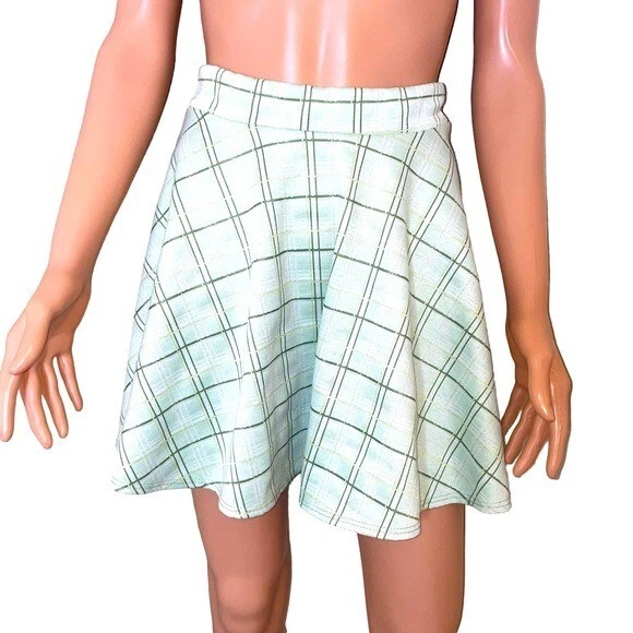 Plaid circle skater skirt cheap