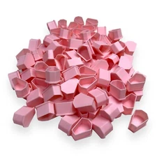 Coffin Shaped Tattoo Ink Cups Caps Medium #13 100pcs Plastic Disposable (PINK)