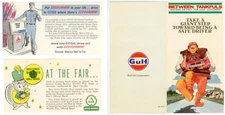 c1960s gas station paper items - Citgo and Gulf