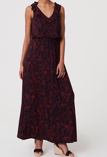 NWT Ann Taylor LOFT Floral Ruffle Maxi Dress Size XS