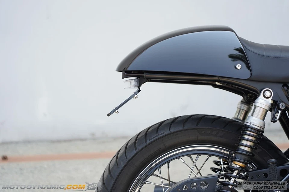 Eliminador de guardabarros Triumph Scrambler Bonneville Thruxton con luz trasera LED TRANSPARENTE Foto 4 de 4