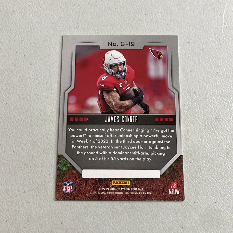 2022 Panini Playbook Football Grounding #G-19 James Conner - Image 2 of 2