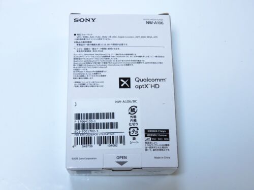 SONY Walkman 32GB A Series NW-A106 B Black New in Box