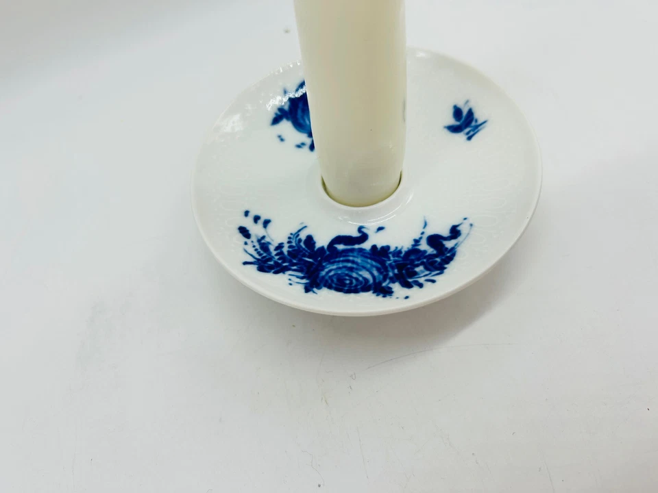 Candelabro individual Rosenthal Alemania Romance Rapsody azul Wiinblad con vela Foto 2 de 4