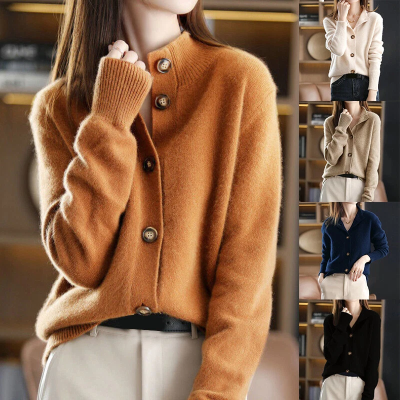 Womens warm cardigan sweaters sale