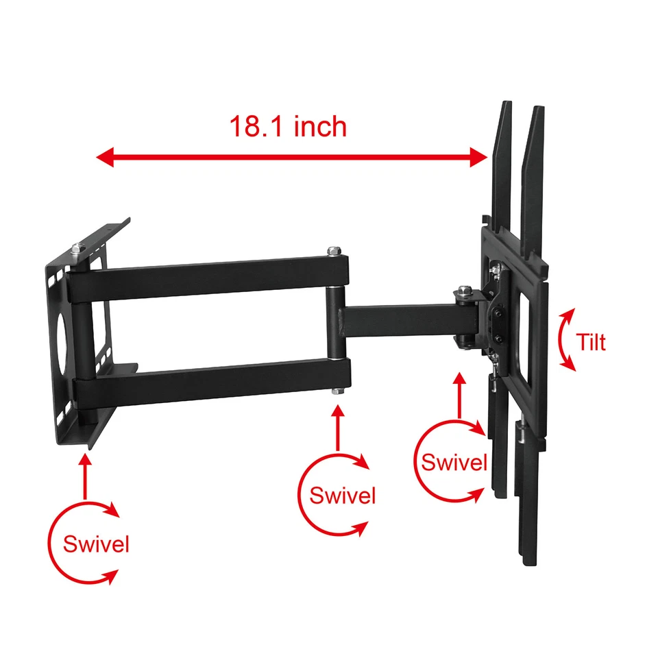 Full Motion 20° Inclinación Giratoria TV Montaje en Pared LED LCD Plasma 32 37 39 42 46 48 50 55" Foto 4 de 4