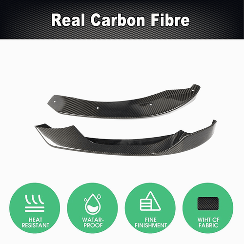 Spoiler labio aletas de carbono esquinas delanteras para BMW M3 F80 M4 F82 F83 - Imagen 6 de 13