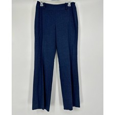 Armani Collezioni wool blend straight leg trousers Size 6 Navy