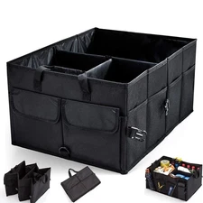 Trunk Cargo Organizer Folding Storage Collapse Bag Bin For Car Truck SUV 40L