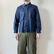 80s vintage German workwear blue sanfor work jacket utility French chore coat M