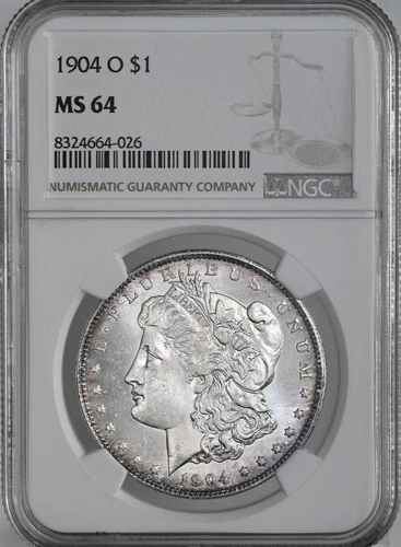 1904-O  $1  MORGAN SILVER DOLLAR  "NEW ORLEANS"  NGC MS64  #8324664-026