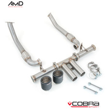 Cayman 718 2.5T Cobra Exhaust Non Resonated - Carbon Tips - Fits S & GTS Models