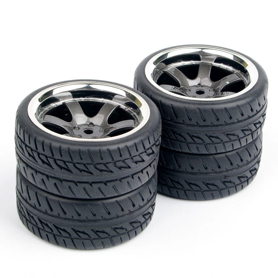 1/10 RC On Road 12mm Hex Rim Wheel&Tire For HPI HSP 6mm Offset Model Car RC Toy - Image 4 of 4