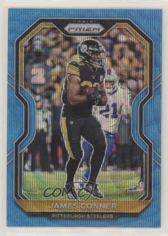 2020 Panini Prizm Blue Wave Prizm 110/199 James Conner #67 s3g