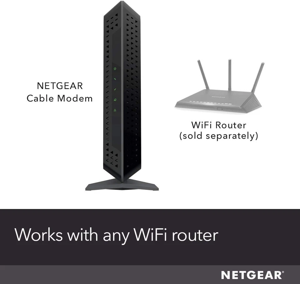 NETGEAR Cable Modem CM600 - Compatible with All Cable Providers - Image 2 of 4