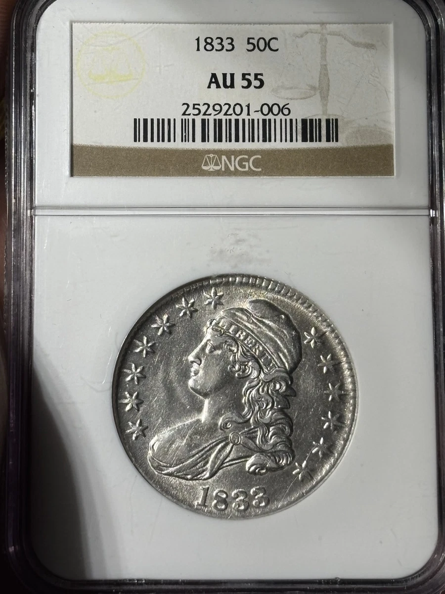 1833 Year US Early Half Dollar Coins (1794-1839) | Updated Oct 2026