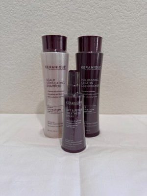 Keranique Hair Care Set Scalp Shampoo Conditioner Lift Repair Spray NEW Sealed
