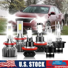 For Nissan Altima 2007-2015 LED Headlight Hi/Low Fog Light Bulbs Combo Kit HID