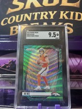 2024 Panini Prizm Rookies Green Wave Bo Nix Prizm (RC) Broncos SP SGC 9.5 Mint +