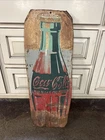 Coca-Cola 31”x12 Bottle Sign – Vintage Tin Metal Coke Advertising Display
