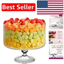 Beautiful 9.5 Inch Round Trifle Serving Bowl – Perfect for Desserts & Salads