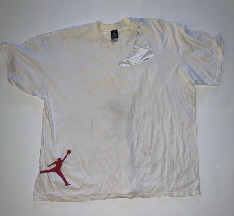 Air Jordan 3 Pure Money Cream T-Shirt Basketball Print size XXXL 3x Brand