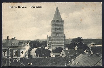 Ansichtskarte Hobro, Kirken 1919 