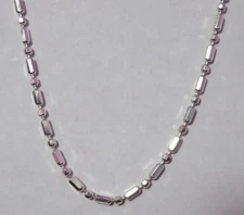 VINTAGE 925 MILOR ITALY STERLING SILVER BALL BARREL NECKLACE 19"