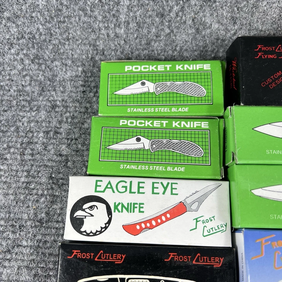 Vintage Pocket Knife Lot of 11 NOS Folding Knives Stainless Steel Blade New - Image 3 of 4