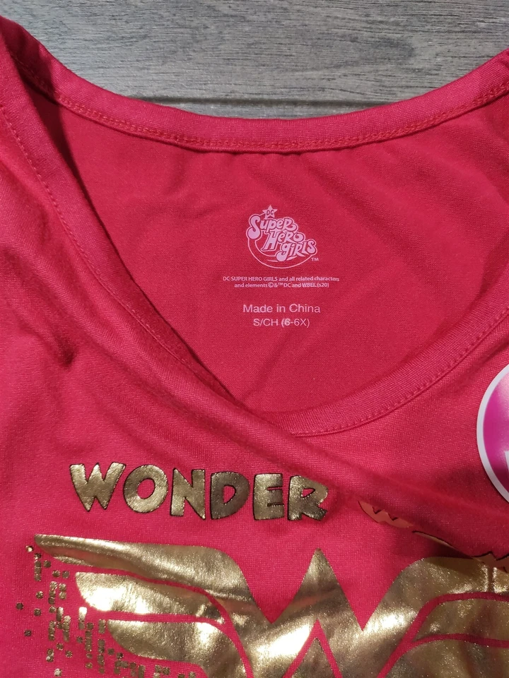 Vestido Mujer Maravilla Niñas Pequeño 6-6X DC Comics Batgirl Lindo Superhéroe Regalo Paquete de 2 Foto 4 de 4