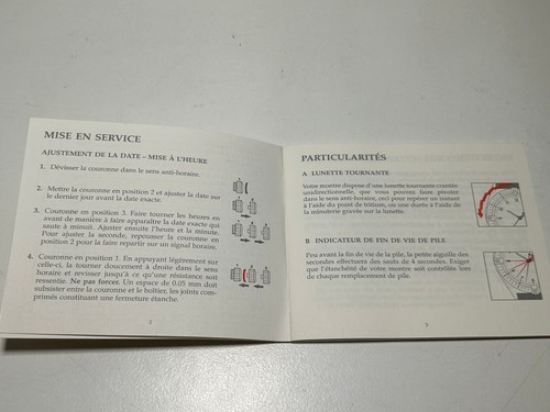 BOOKLET BREITLING QUARTZ II LIBRETTO DELLE ISTRUZIONI ORIGINALE - Picture 3 of 7