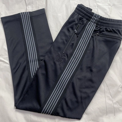 Quality Embroidered Needles Track Pants Classic Stripe Trousers - Picture 13 of 26