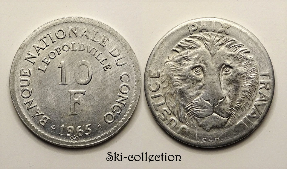 10 Francs 1965. Congo. Aluminium. Qualité! - Photo 1/1