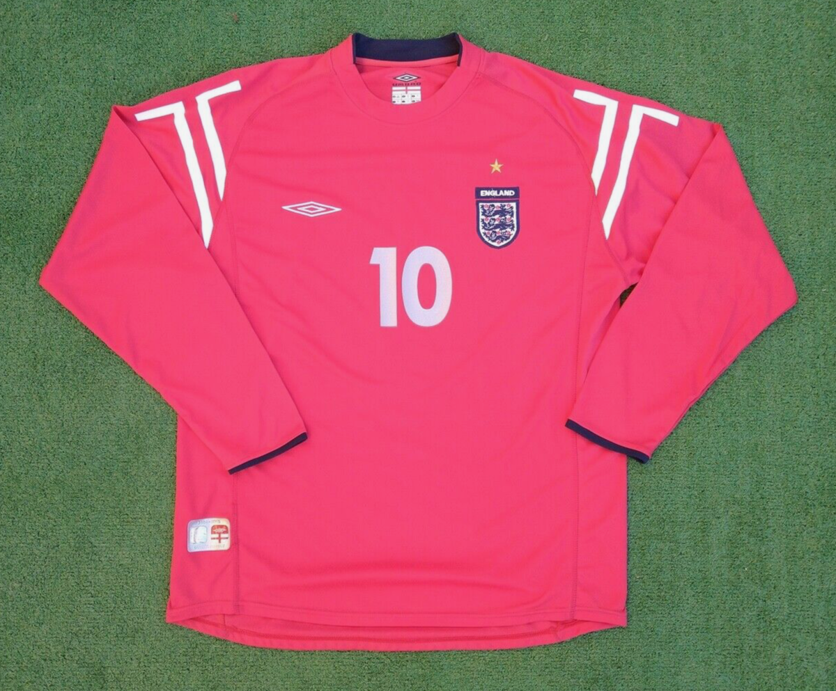 Vintage 3-Lions England Michael Owen #10 Umbro Retro World Cup