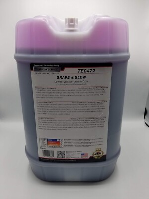 Technicians Choice Grape N Glow Car Wash Soap TEC472  5 Gallon Free Shipping!!