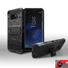 For Samsung Galaxy S8 Plus /S8+ Cover Case, Heavy Duty Shockproof Stand Case BK
