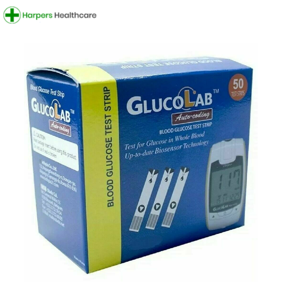 GlucoLab Blood Glucose Test Strips - 1 box of 50 test strips - NEW STOCK