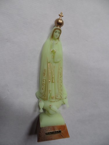 12 cm Fatima Figur Statue Madonna Kunststoff phosphoriert Portugal zum bemalen - Bild 2 von 3
