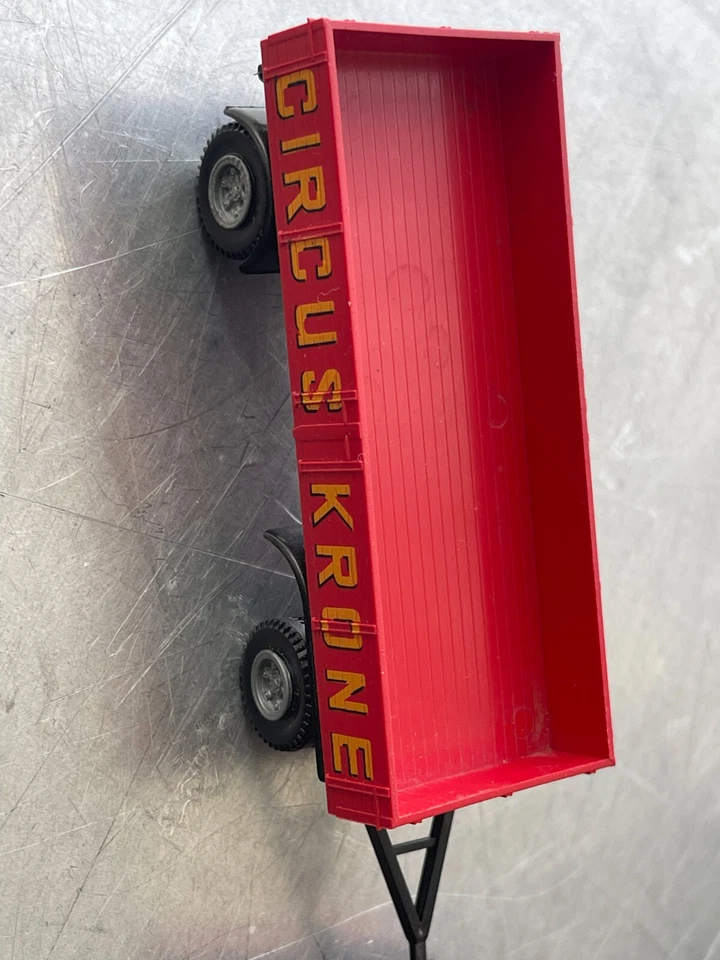Brekina Pritschen mit Anhänger Circus Krone M.A.N Diesel H0 Werbung ohne OVP - Bild 4 von 4