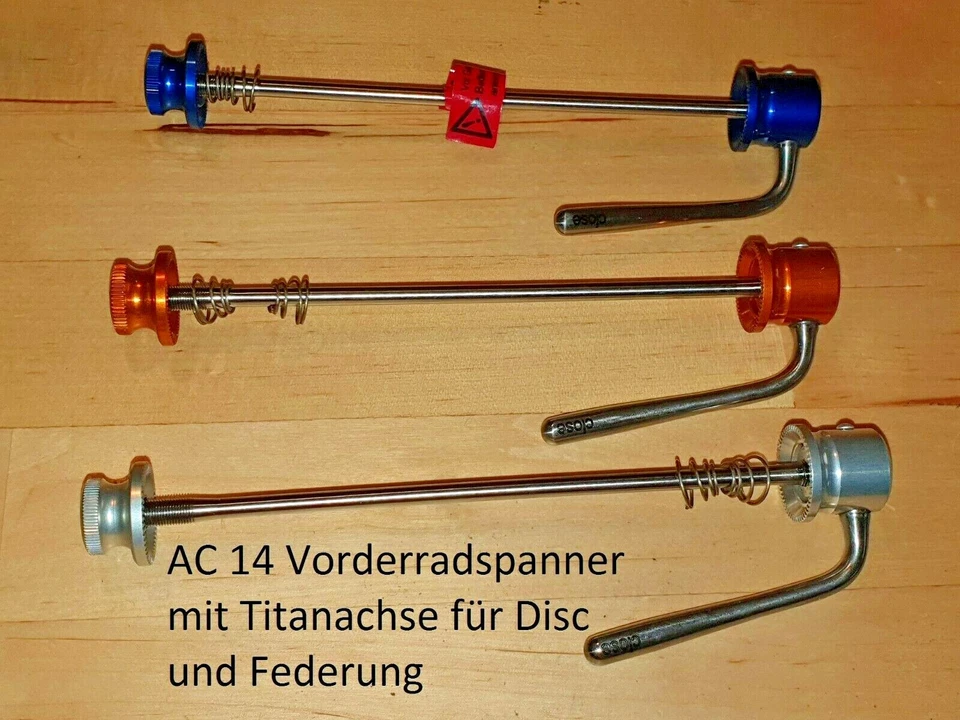 Tune AC 14 100 Road AC 16 MTB Vorderrad quick release skewer Retro NOS Vintage - Bild 3 von 4