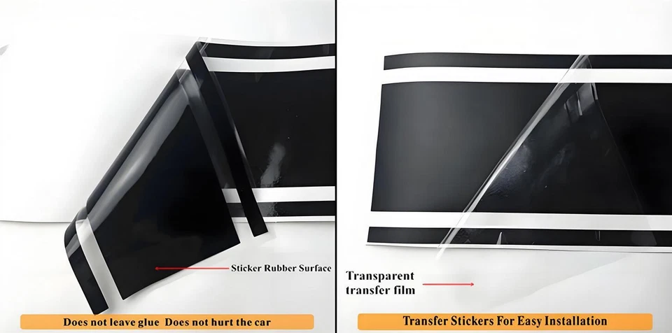 2 PIEZAS Calcomanía de vinilo gráfica a rayas de línea de cintura para Hyundai Sonata Foto 3 de 4